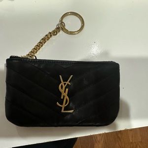YSL CASSANDRE MATELASSÉ KEY POUCH IN SMOOTH LEATHER